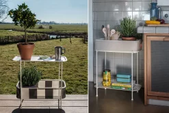 Adoreganizer Table d’appoint multifonctionnelle, beige, 65.5x29x76.5 cm
