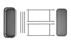 Adoreganizer Table d’appoint multifonctionnelle, gris, 65.5x29x76.5 cm