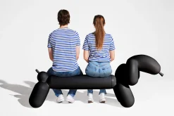 Attackle! Petit banc de jardin, black, 195x55x77.5 cm
