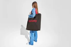 Baggy-Bag Sac en coton, gris, 61x55 cm