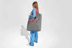 Baggy-Bag Sac en coton, gris, 61x55 cm