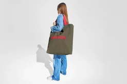 Baggy-Bag Sac en coton, vert, 61x55 cm