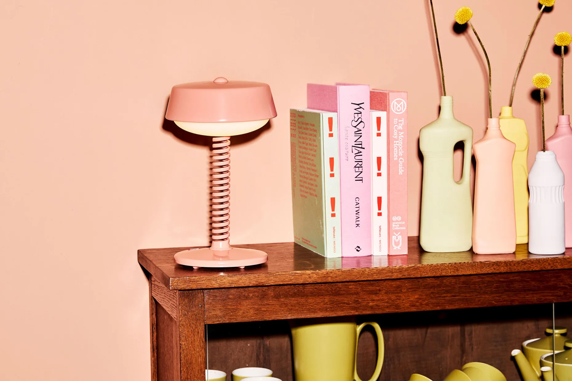 Bellboy Lampe de table sans fil, rose, 18x18x30 cm