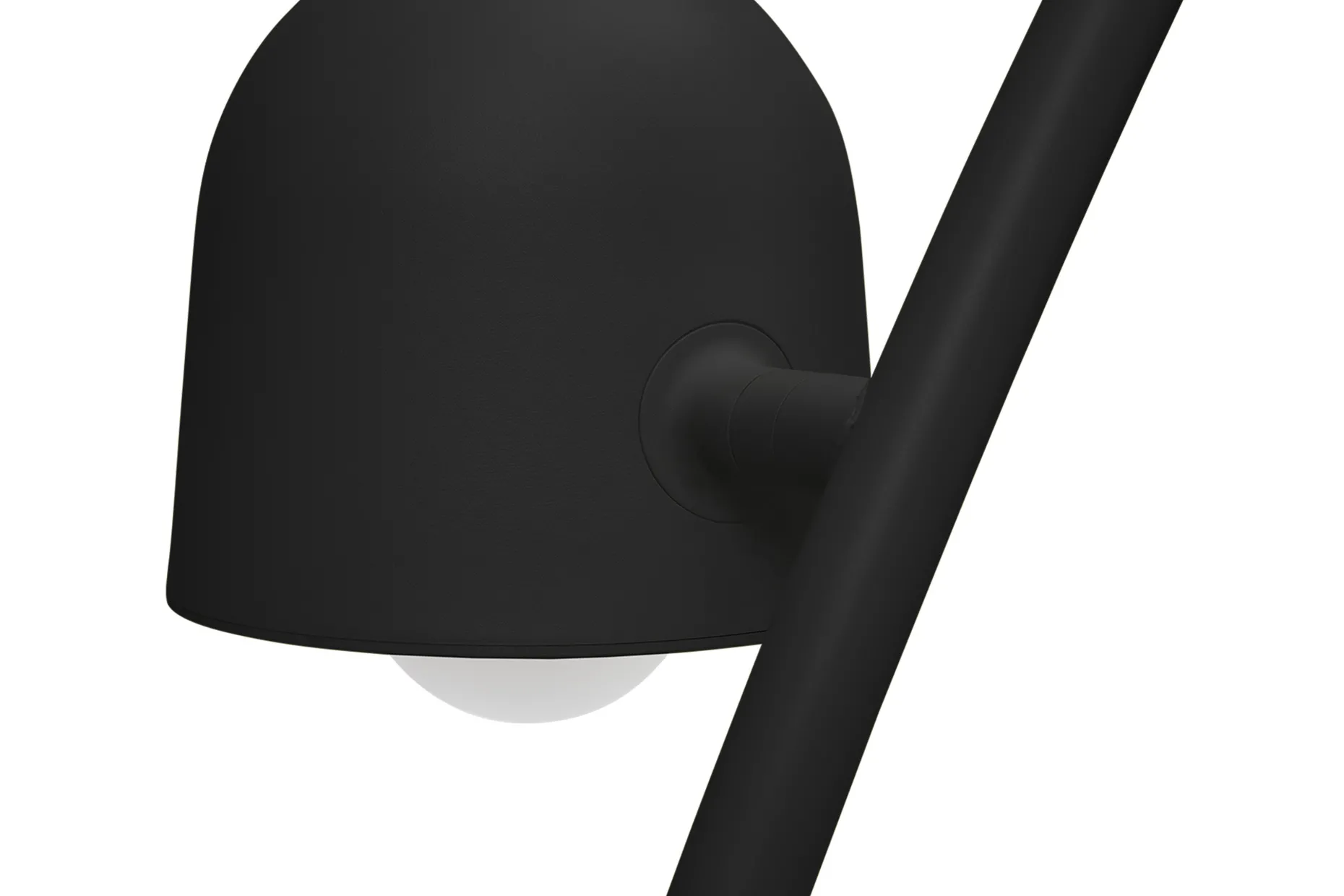 Big Lebow Arc lamp, black, 186x234 cm
