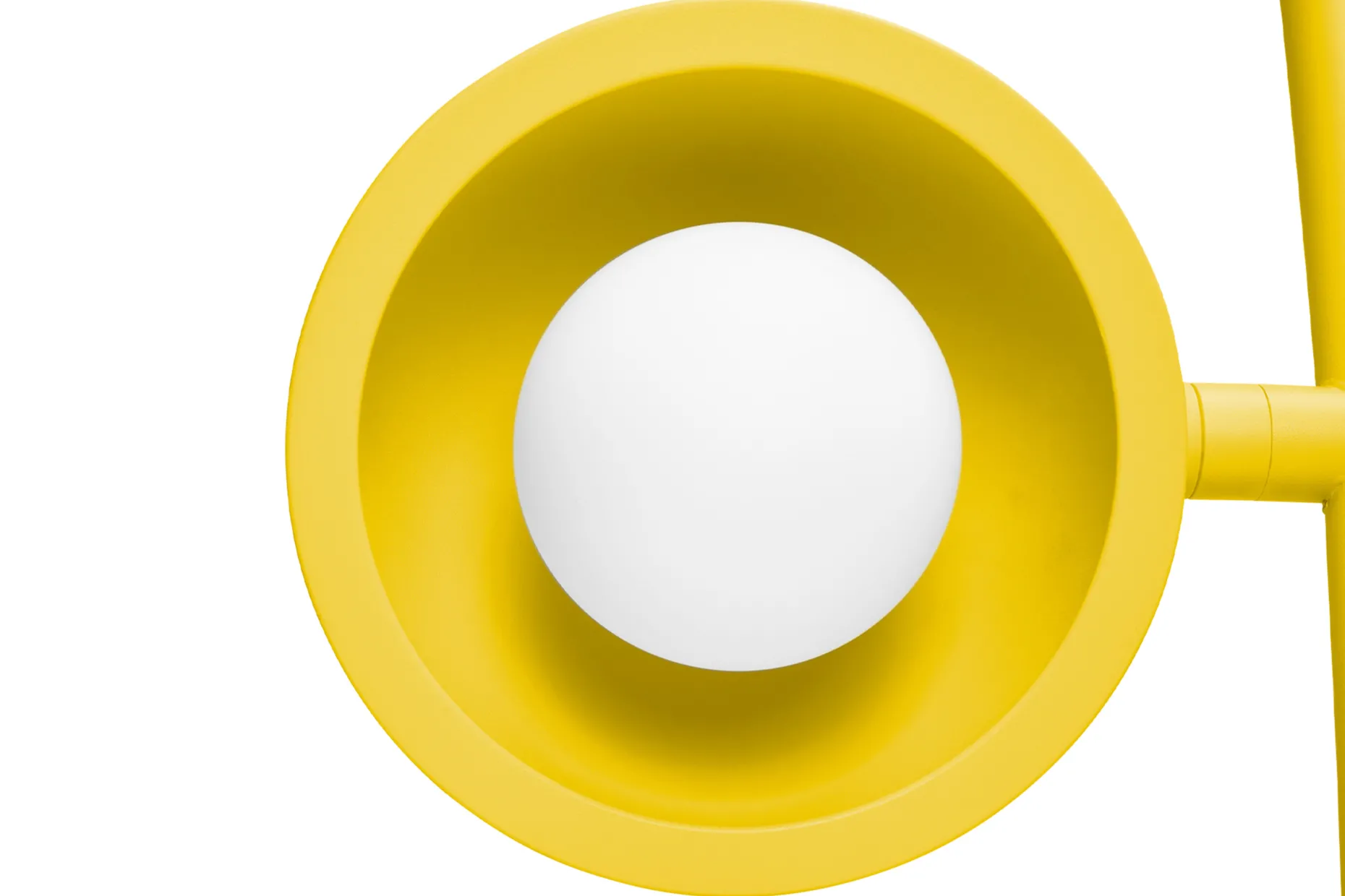 Big Lebow Arc lamp, jaune, 186x234 cm