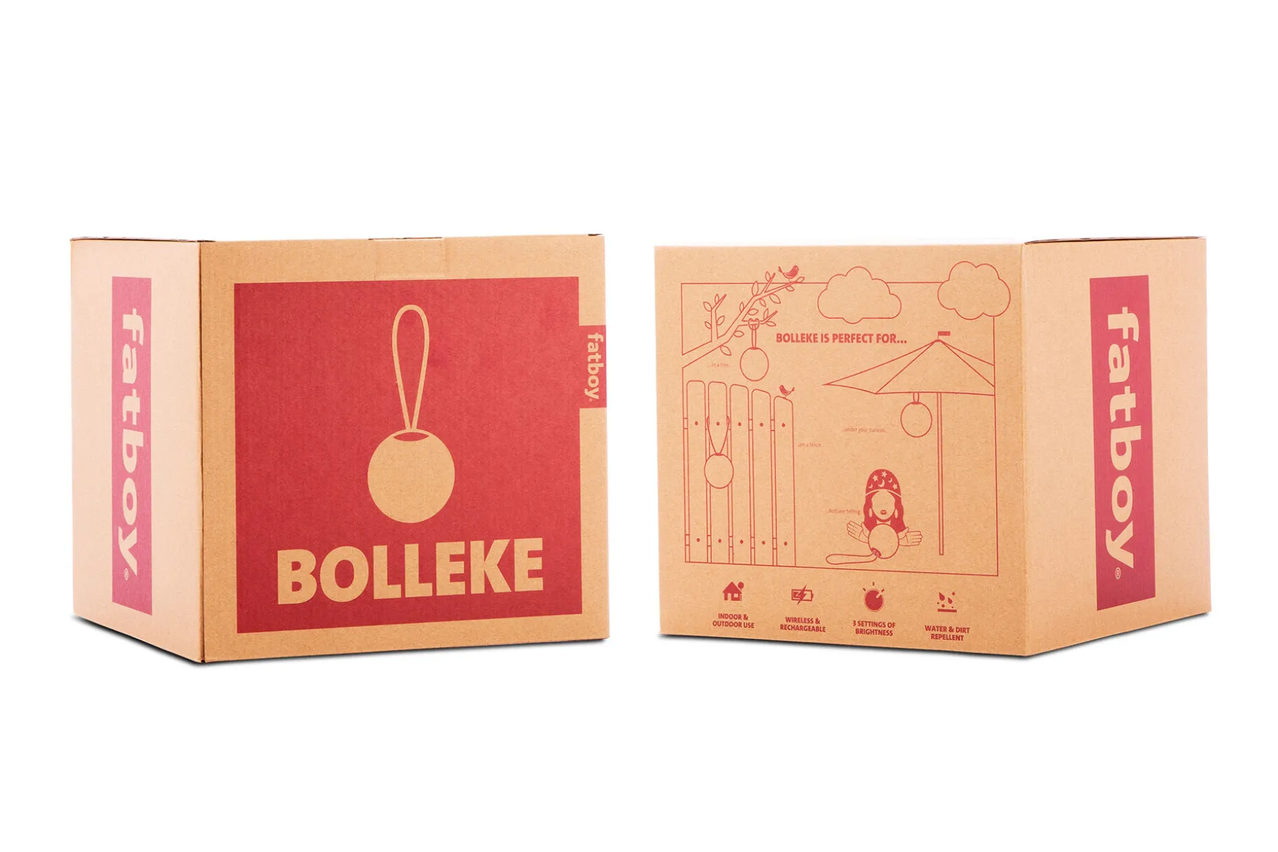 Bolleke Lampe rechargeable, rouge, 20x20x20 cm