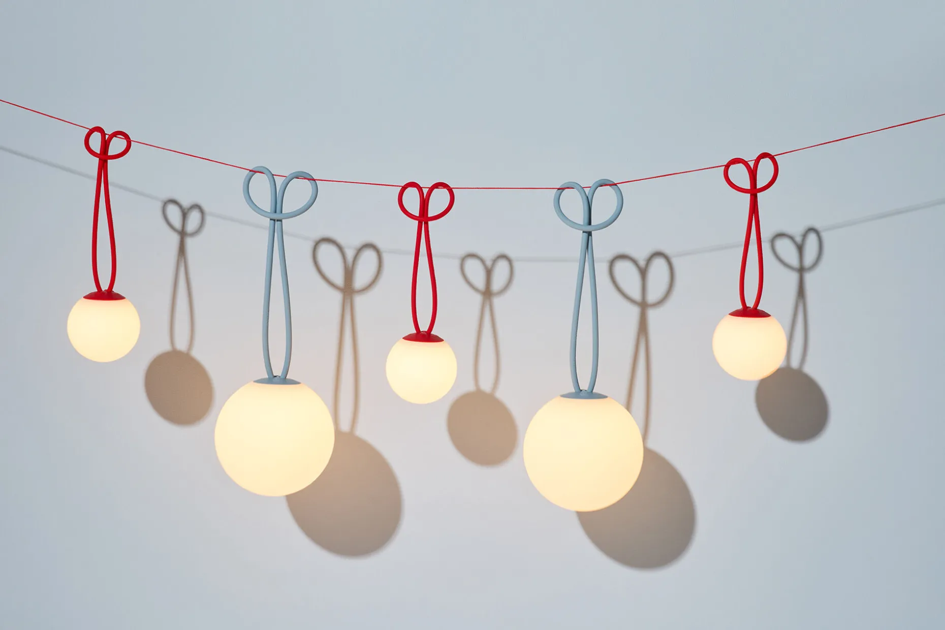 Bolleke Mini set (3 pcs) Petites lampes rechargeables, rouge, 12x12 cm