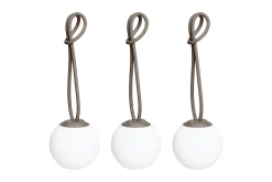 Bolleke Mini set (3 pcs) Petites lampes rechargeables, marron, 12x12 cm
