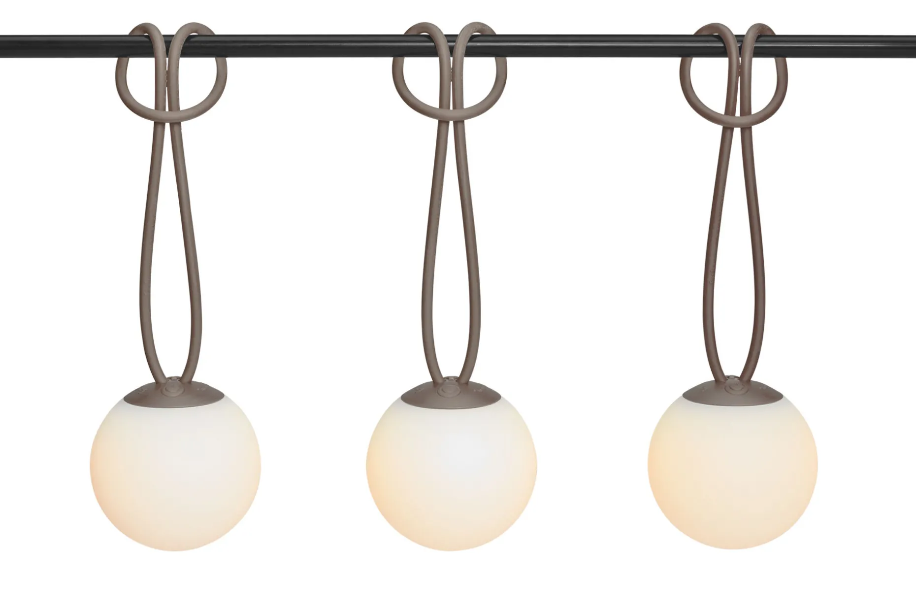 Bolleke Mini set (3 pcs) Petites lampes rechargeables, marron, 12x12 cm