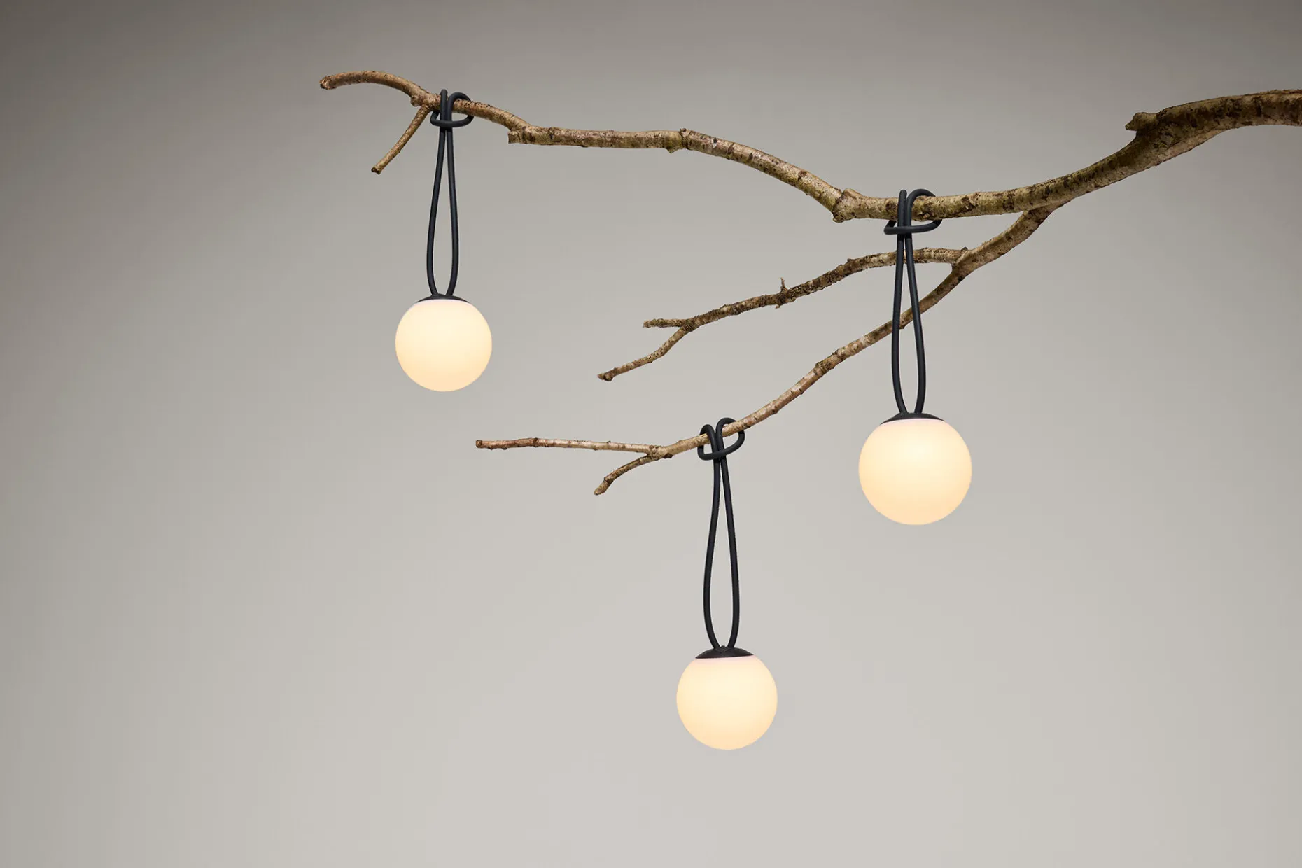 Bolleke Mini set (3 pcs) Petites lampes rechargeables, black, 12x12 cm