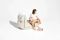 BonBaron Slim Boucle Fauteuil lounge, beige, 102x85x75 cm
