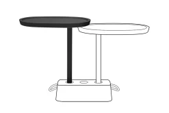 Brick's Buddy Table supplémentaire pour Brick Table, black, 56x39x69.05 cm