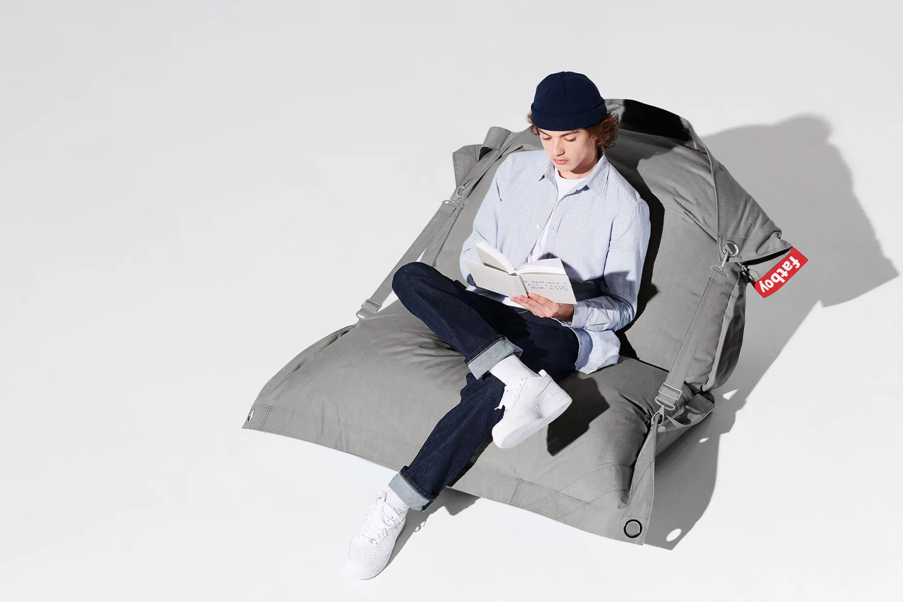 Buggle-Up Outdoor Pouf extérieur, gris, 132x185 cm
