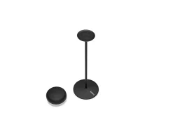 Cheerio Lampe de table sans fil, black, 8x8x25.8 cm