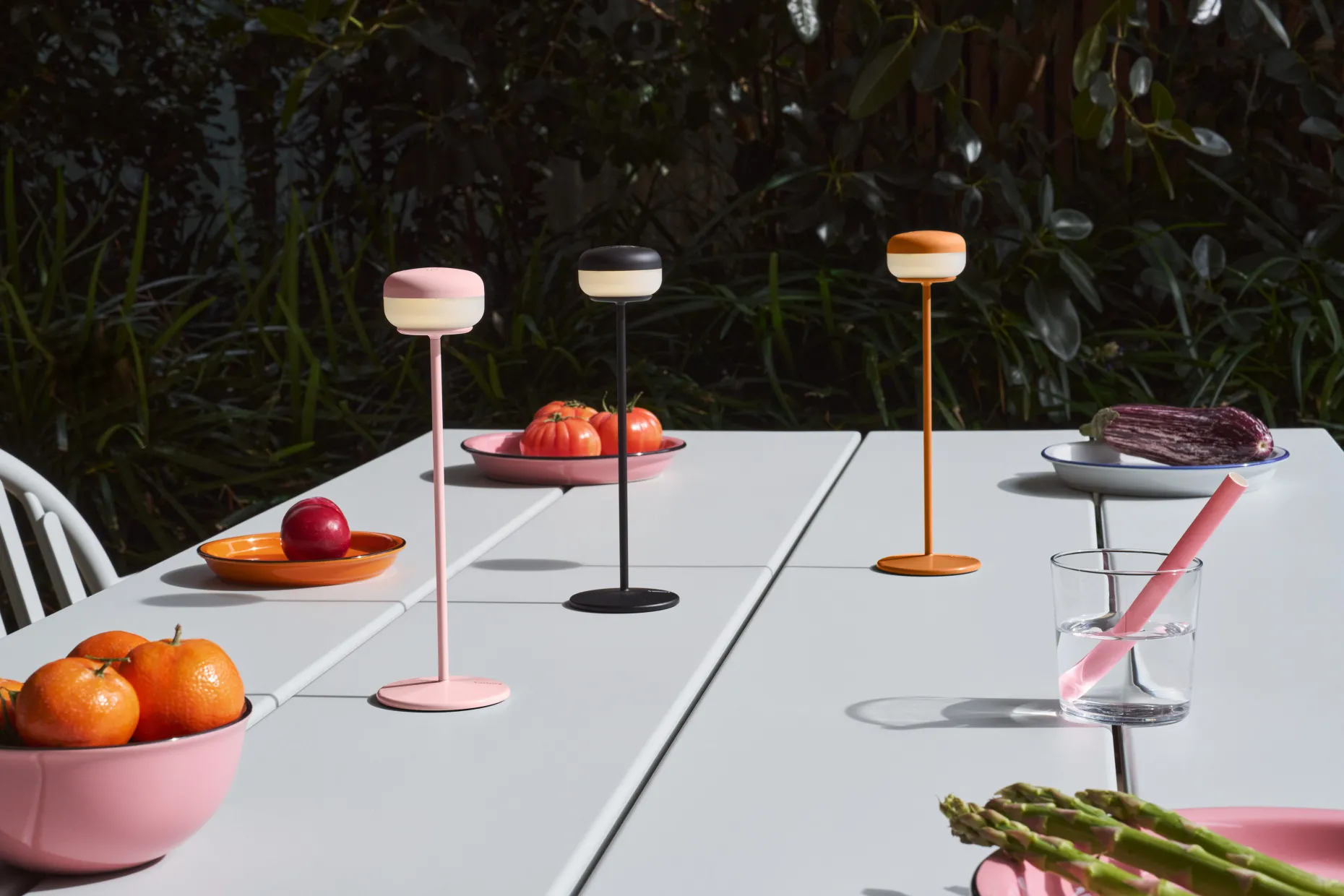 Cheerio Lampe de table sans fil, orange, 8x8x25.8 cm
