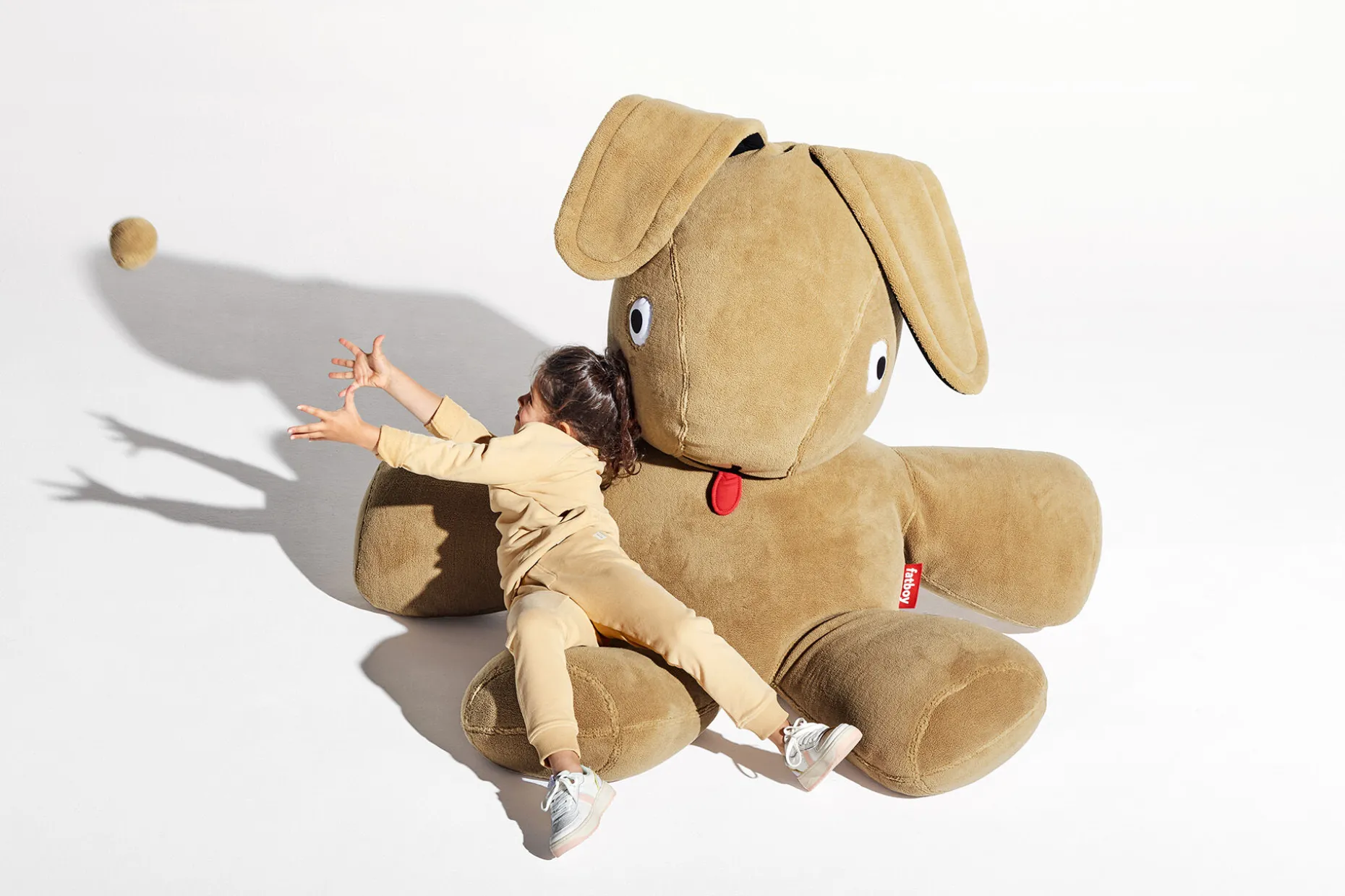 Co9 XS Teddy Lapin en peluche, marron, 180x150x50 cm