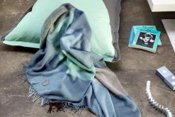 Colour Blend Blanket Couverture en laine, bleu, 130x185 cm