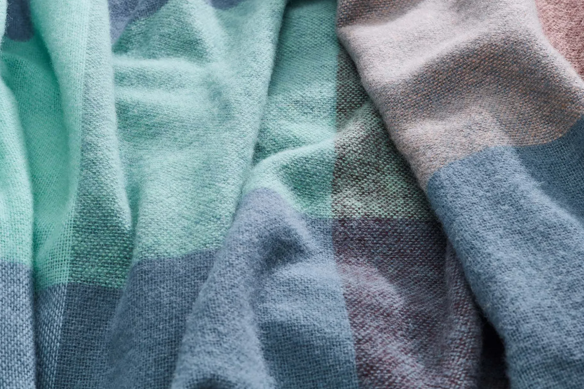 Colour Blend Blanket Couverture en laine, bleu, 130x185 cm