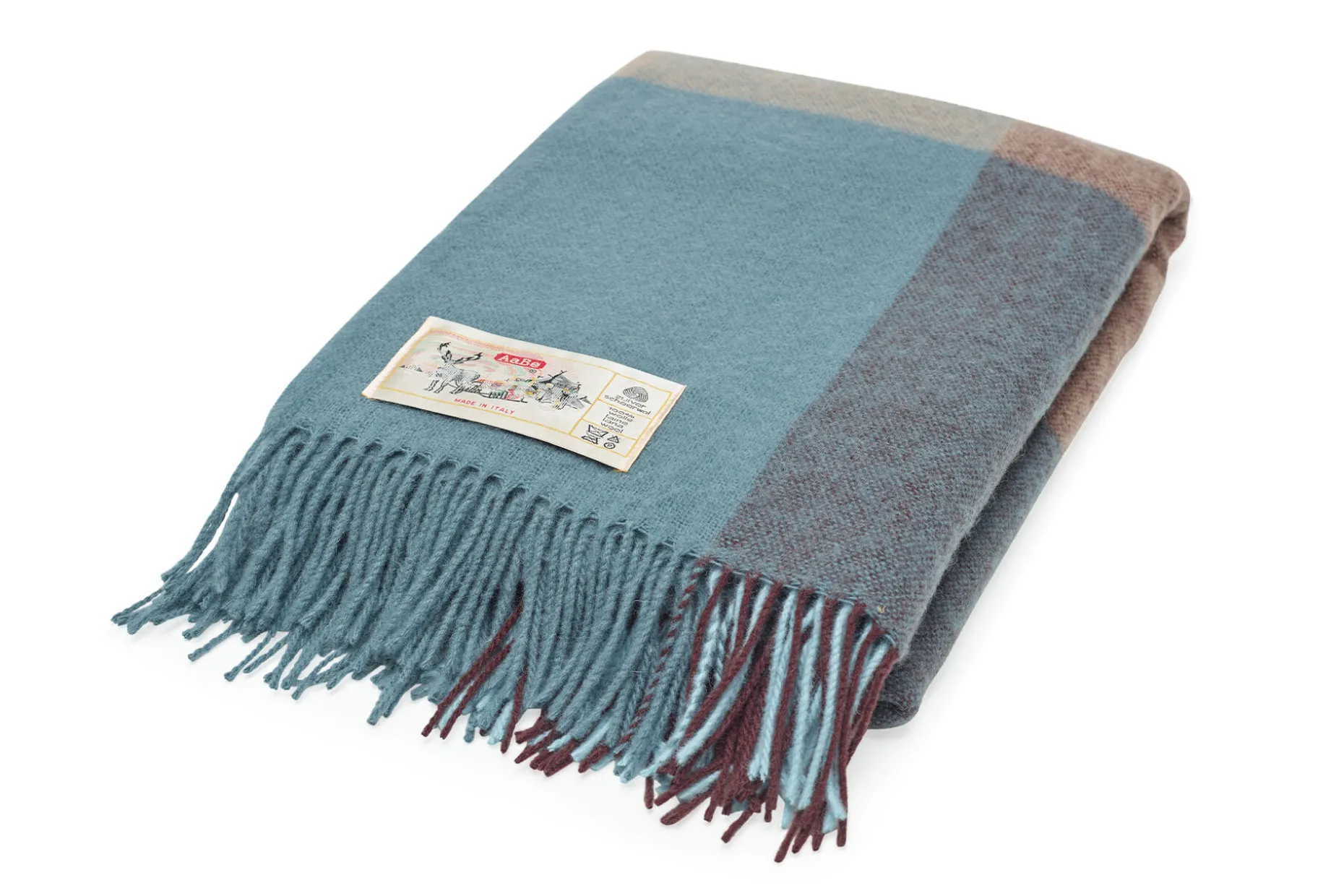 Colour Blend Blanket Couverture en laine, bleu, 130x185 cm