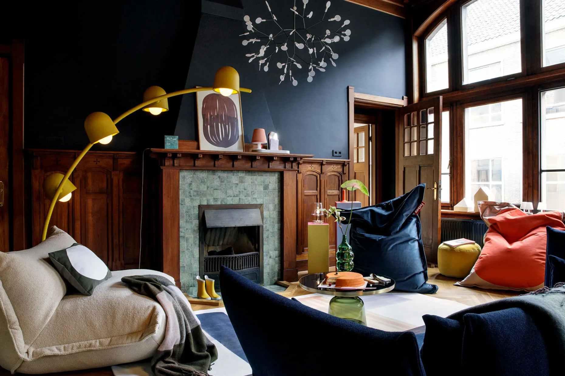 Colour Blend Blanket Couverture en laine, bleu, 130x185 cm