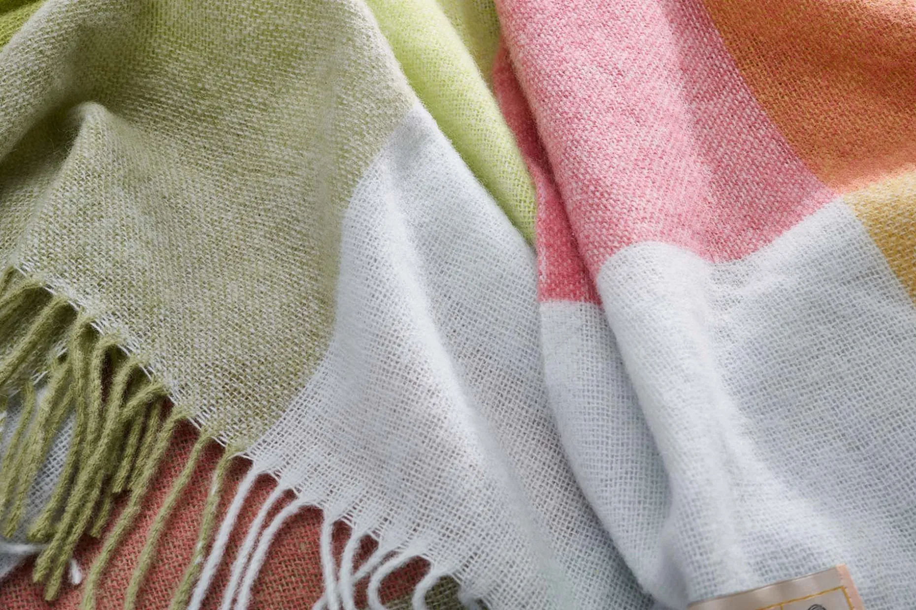 Colour Blend Blanket Couverture en laine, jaune, 130x185 cm