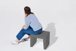 Concrete Seat Tabouret d’extérieur, gris, 40x50x43 cm