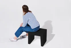 Concrete Seat Tabouret d’extérieur, black, 40x50x43 cm