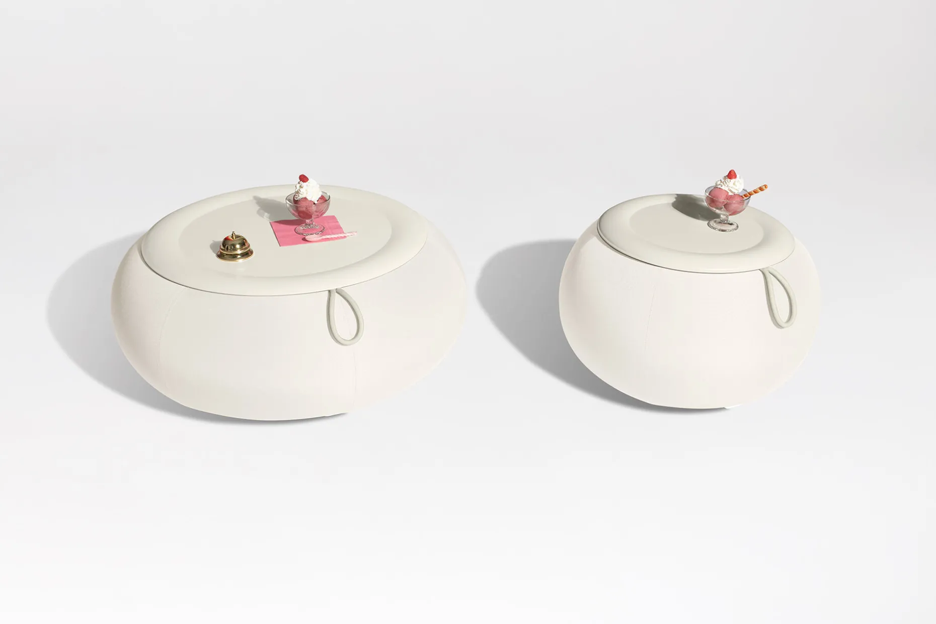 Dumpty Outdoor Tables basses d'extérieur, gris, 78x78x21 cm