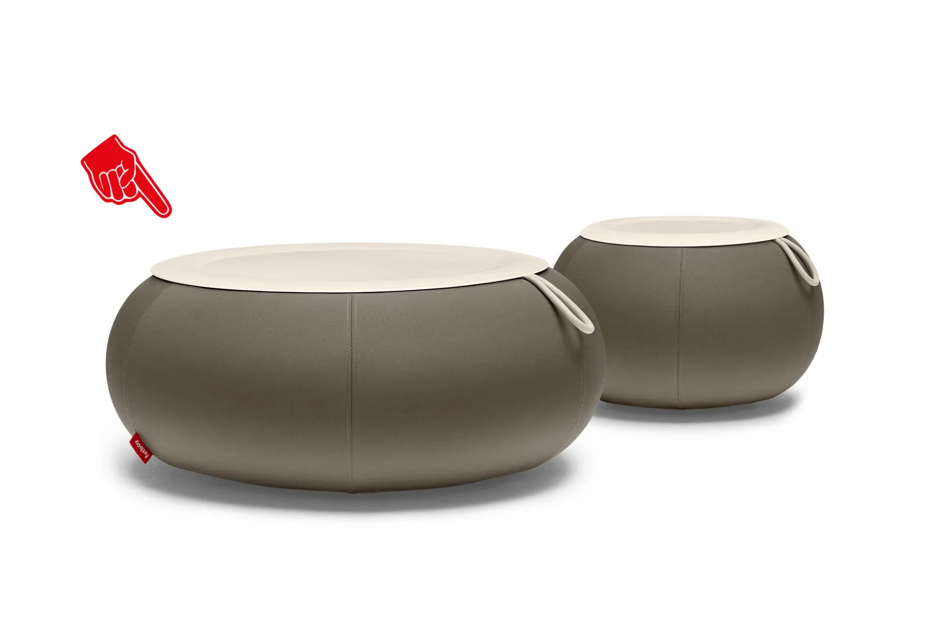 Dumpty Outdoor Tables basses d'extérieur, gris, 78x78x21 cm