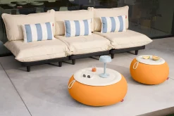 Dumpty Outdoor Tables basses d'extérieur, orange, 78x78x21 cm