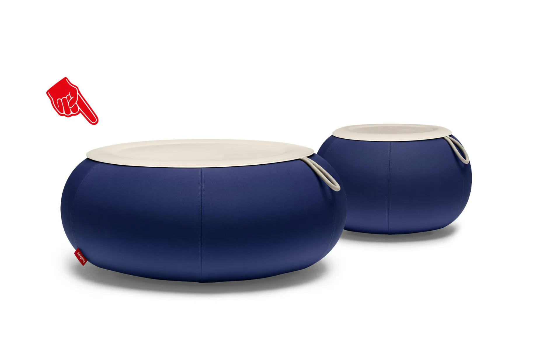 Dumpty Outdoor Tables basses d'extérieur, bleu, 78x78x21 cm