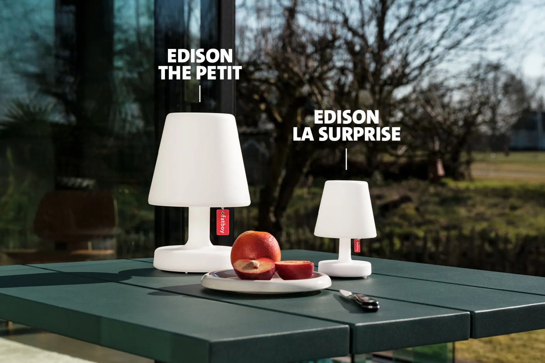 Edison La Surprise Petite lampe de table rechargeable, 9.7x9.7x15 cm