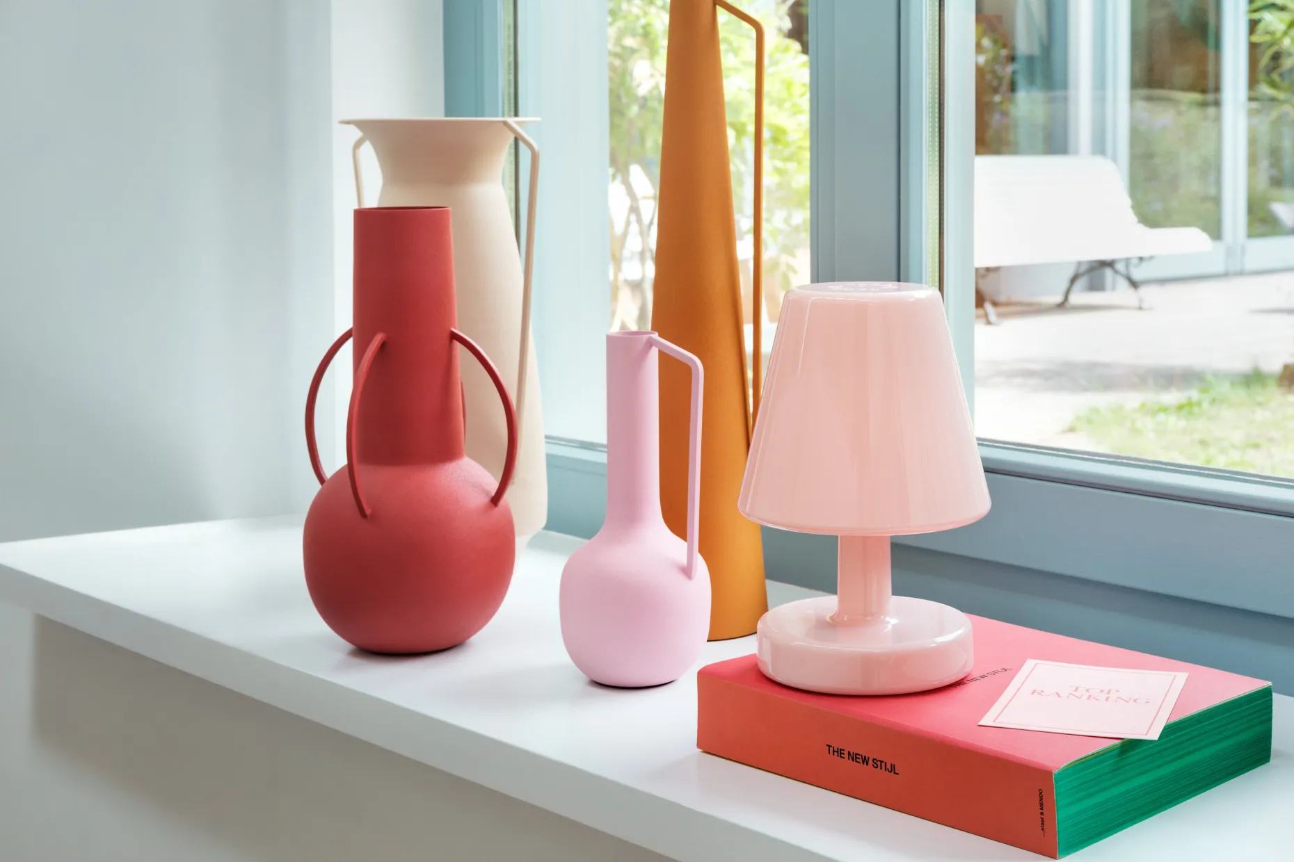 Edison The Ambiance Lampe rechargeable, rose, 16.5x16.5x25.3 cm