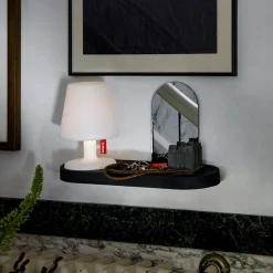 Edison the Petit Residence Étagère murale pour Edison the Petit, black, 46x17.5x25.1 cm