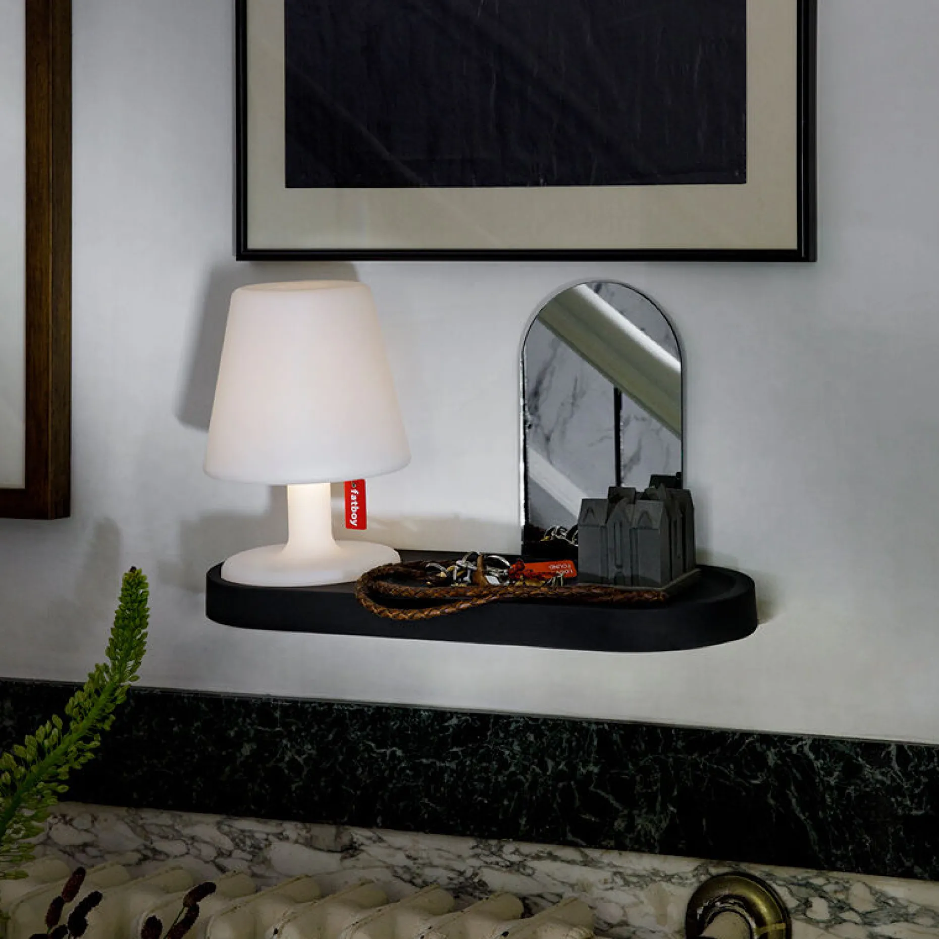 Edison the Petit Residence Étagère murale pour Edison the Petit, black, 46x17.5x25.1 cm