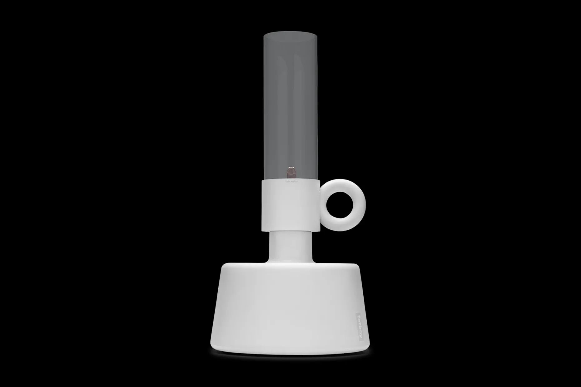 Flamtastique Lampe à huile pour l’extérieur, blanc, 58.5x115.5 cm
