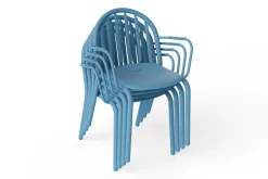 Fred's Armchair Chaise de jardin avec accoudoirs, bleu, 60x59.5x80.5 cm