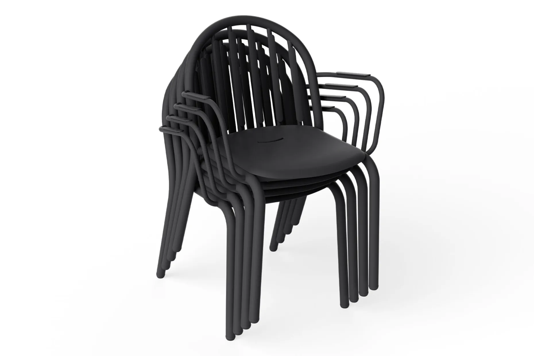 Fred's Armchair Chaise de jardin avec accoudoirs, black, 60x59.5x80.5 cm