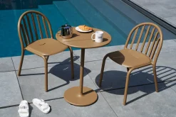 Fred's Armchair Chaise de jardin avec accoudoirs, marron, 60x59.5x80.5 cm