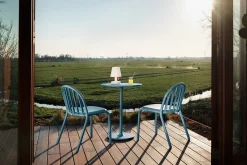 Fred's Bistreau Petite table de jardin ronde, bleu, 60x60x76 cm