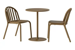 Fred's Bistreau Petite table de jardin ronde, marron, 60x60x76 cm