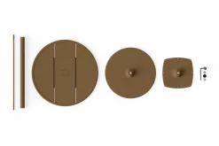 Fred's Bistreau Petite table de jardin ronde, marron, 60x60x76 cm