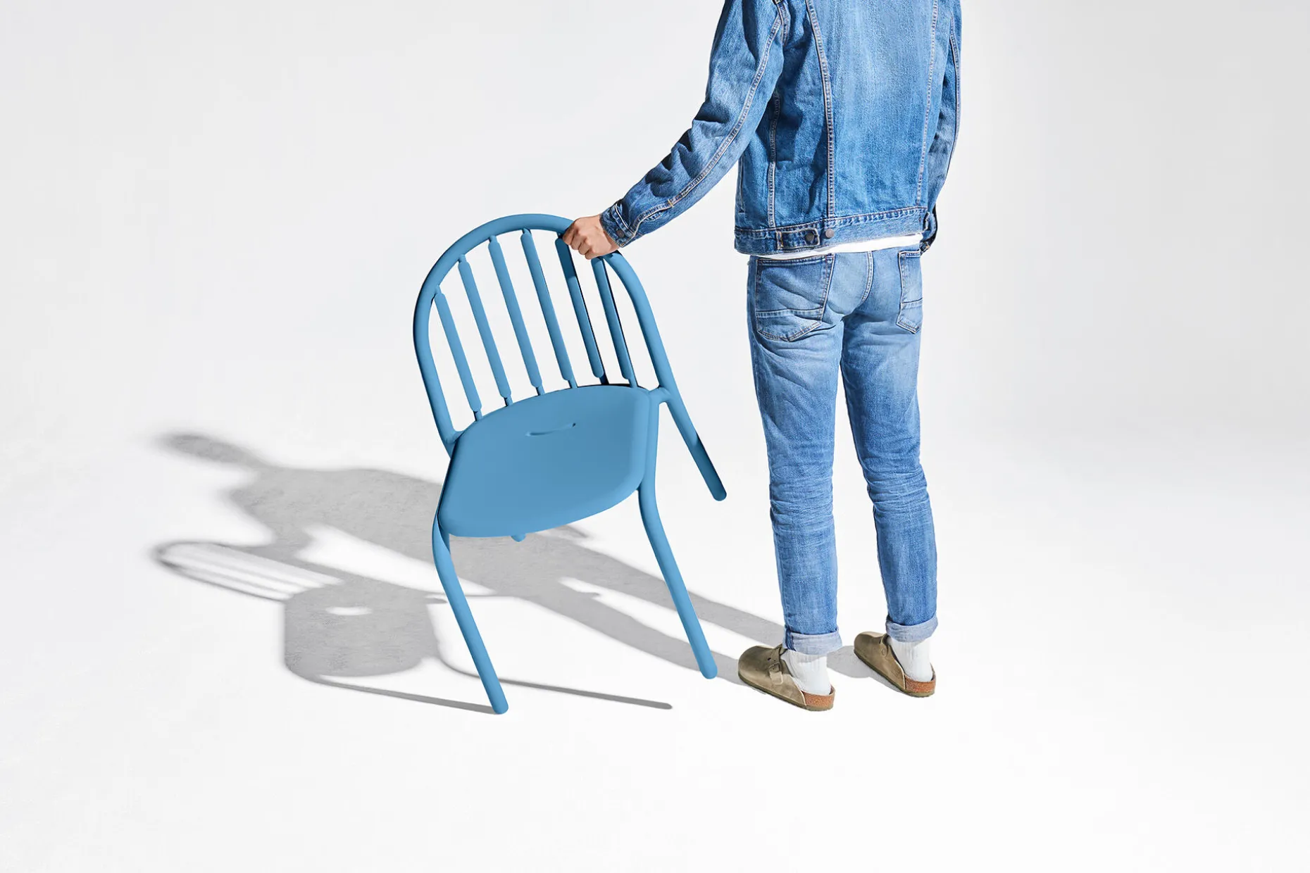 Fred's Chair Chaise de jardin, bleu, 52x56x80.5 cm