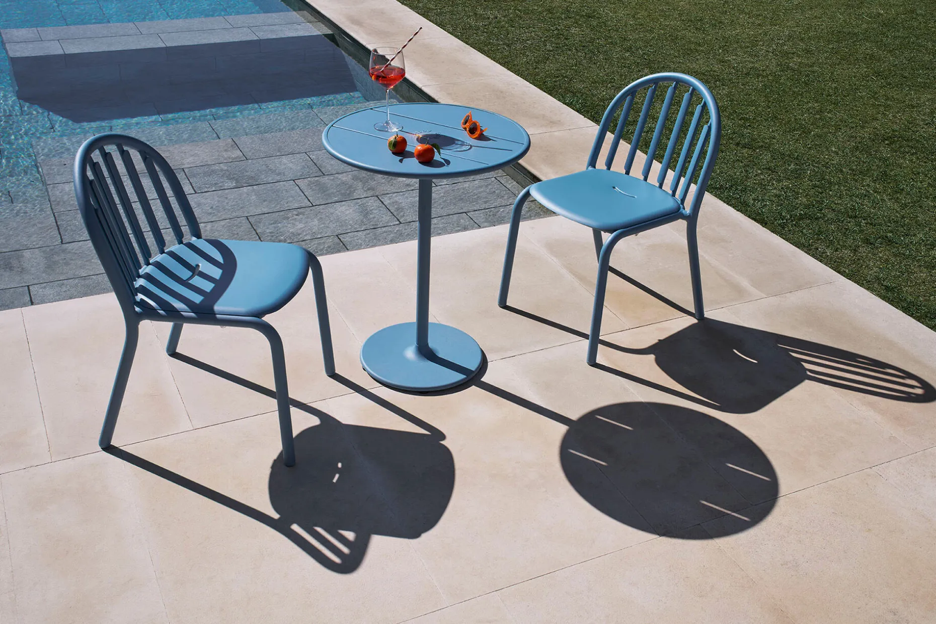Fred's Chair Chaise de jardin, bleu, 52x56x80.5 cm