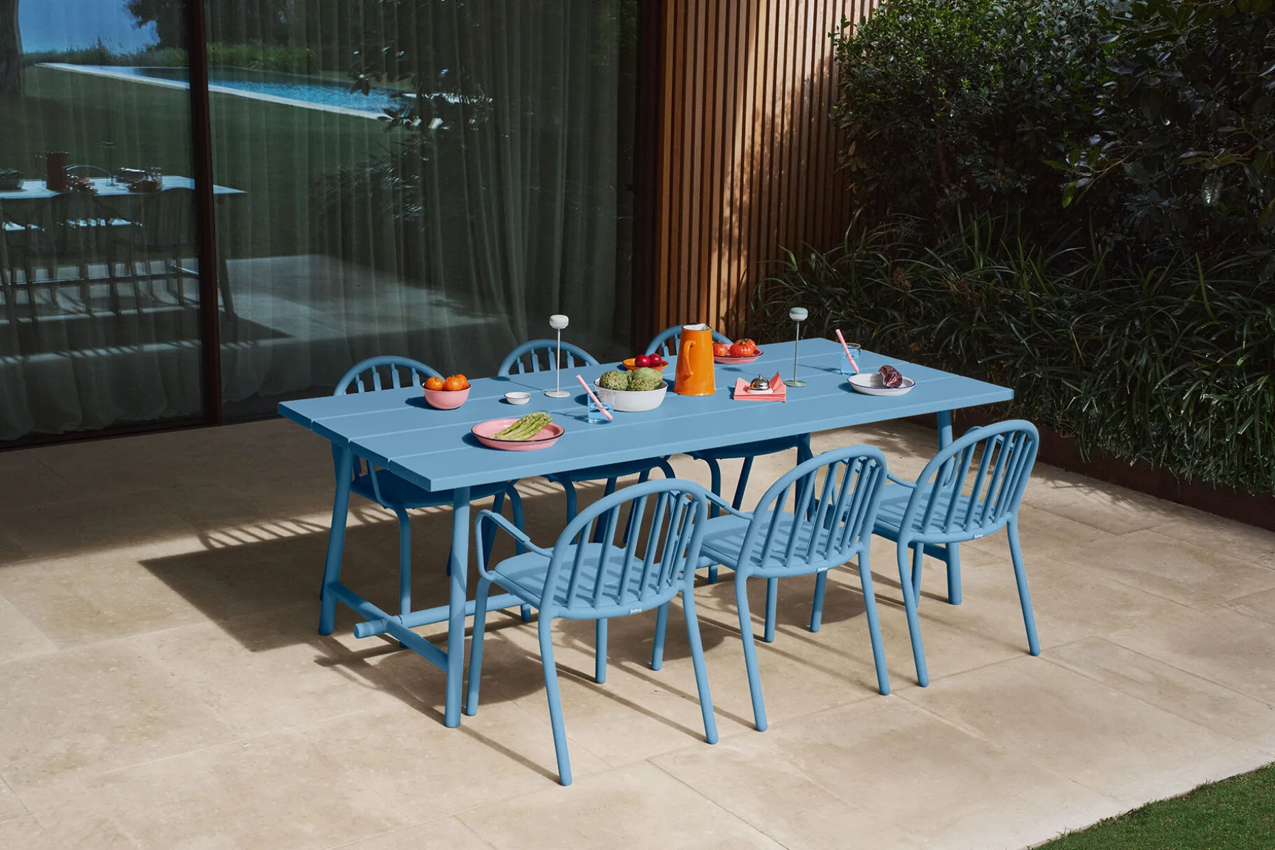Fred's Chair Chaise de jardin, bleu, 52x56x80.5 cm