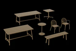 Fred's Medium Table Table de jardin, marron, 170x90x76 cm