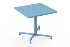 Fred's Square Bistreau Petite table de jardin carrée, bleu, 80x80x76 cm
