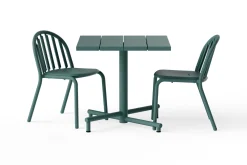 Fred's Square Bistreau Petite table de jardin carrée, vert, 80x80x76 cm