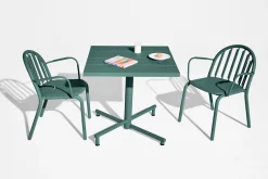 Fred's Square Bistreau Petite table de jardin carrée, vert, 80x80x76 cm