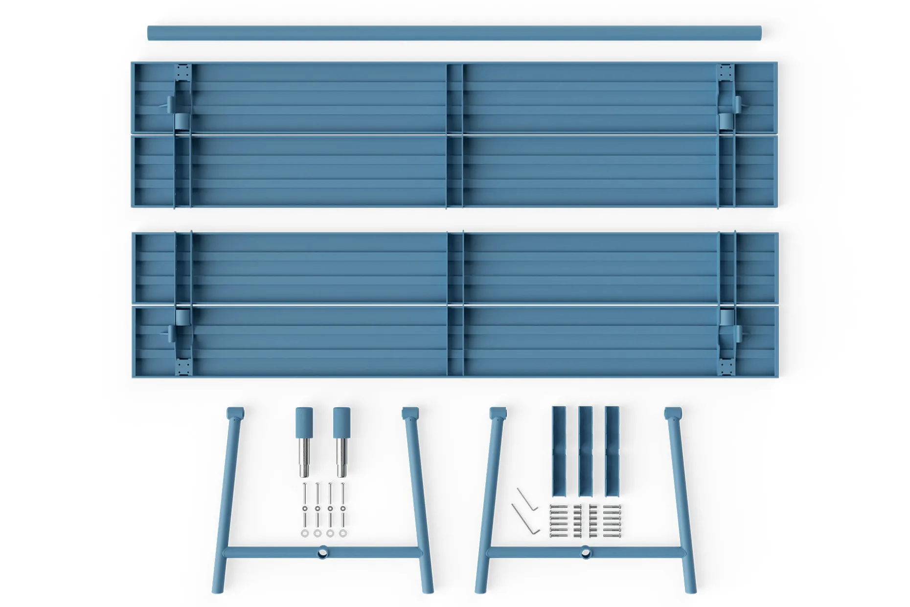 Fred's Table Table de jardin, bleu, 220x100x76 cm